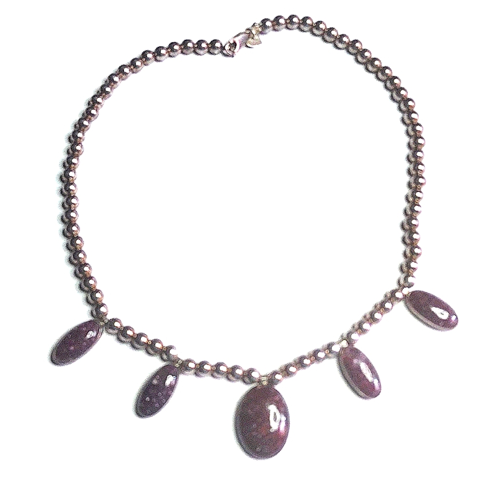 JAY KING DTR DESIGNED LIPIDOLITE STERLING NECKLACE
